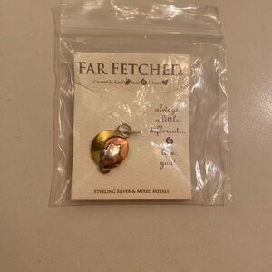 Farfetched Sterling Silver & Mixed Metals Moonbeam Kitty Pendant NEW